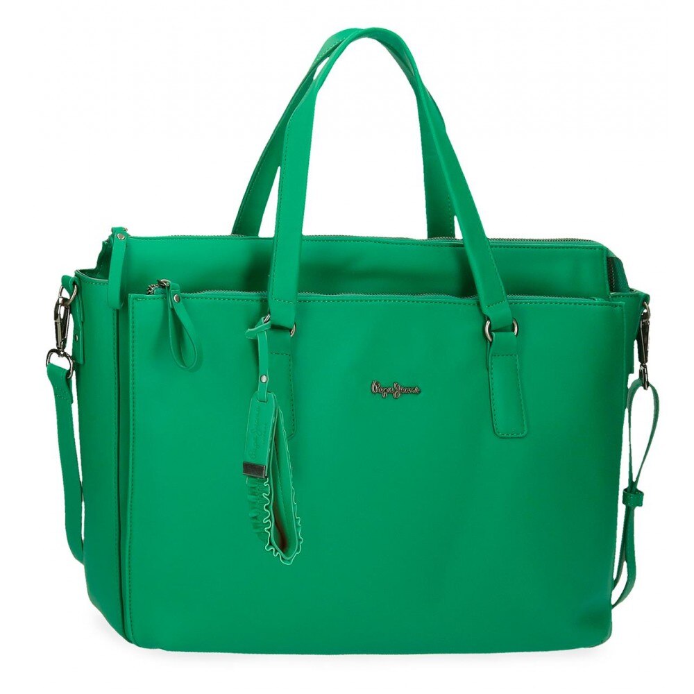 Geanta cu comp laptop/tableta Pepe Jeans Aina, verde