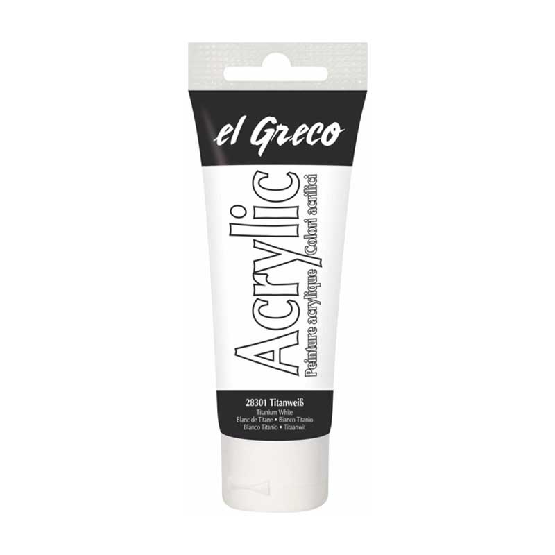 Culoare acrilica, El Greco, C. Kreul, 75ml, Titanium White
