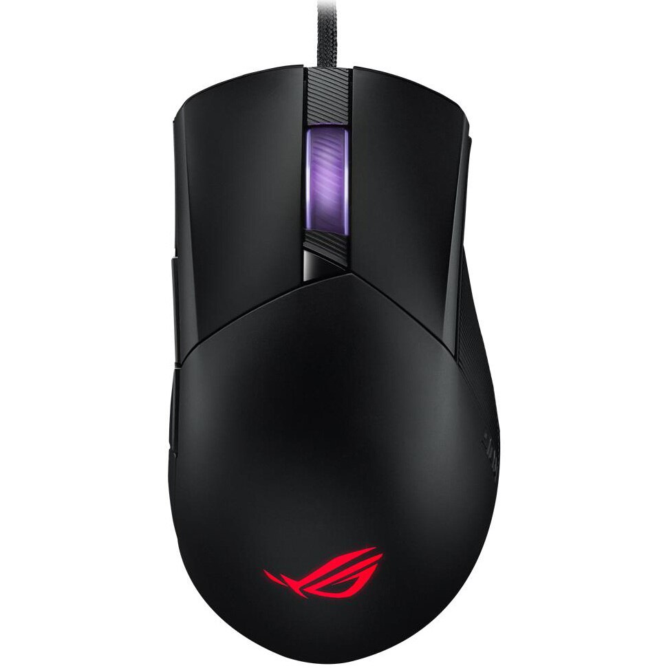 Mouse gaming ASUS ROG Gladius III, RGB, switch-uri Omron, 19000 dpi, design exclusiv socket push-fit II, ROG Omni Mouse Feet, ROG Paracord, iluminare Aura Sync, Negru