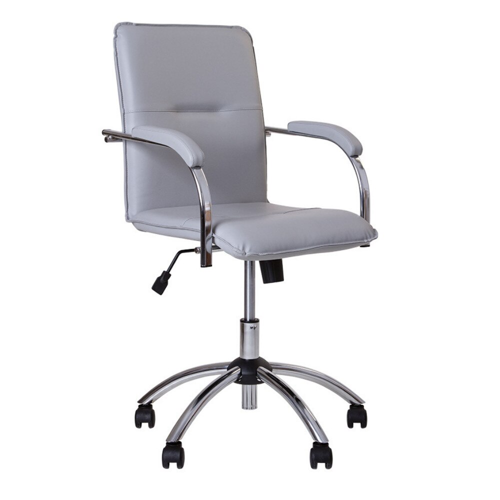 Scaun de birou Samba GTP Soft, cadru cromat, PU, gri