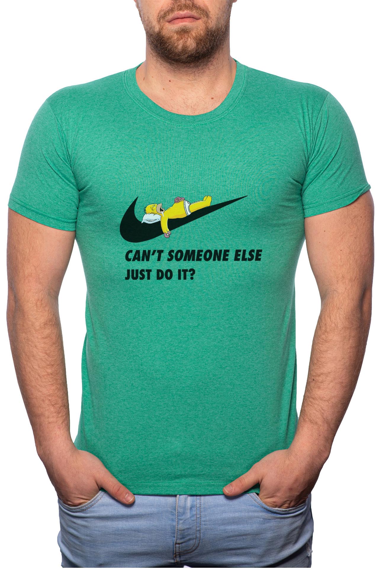 Tricou barbati, The Simpsons Just Do It, 100% Bumbac, G95, Verde