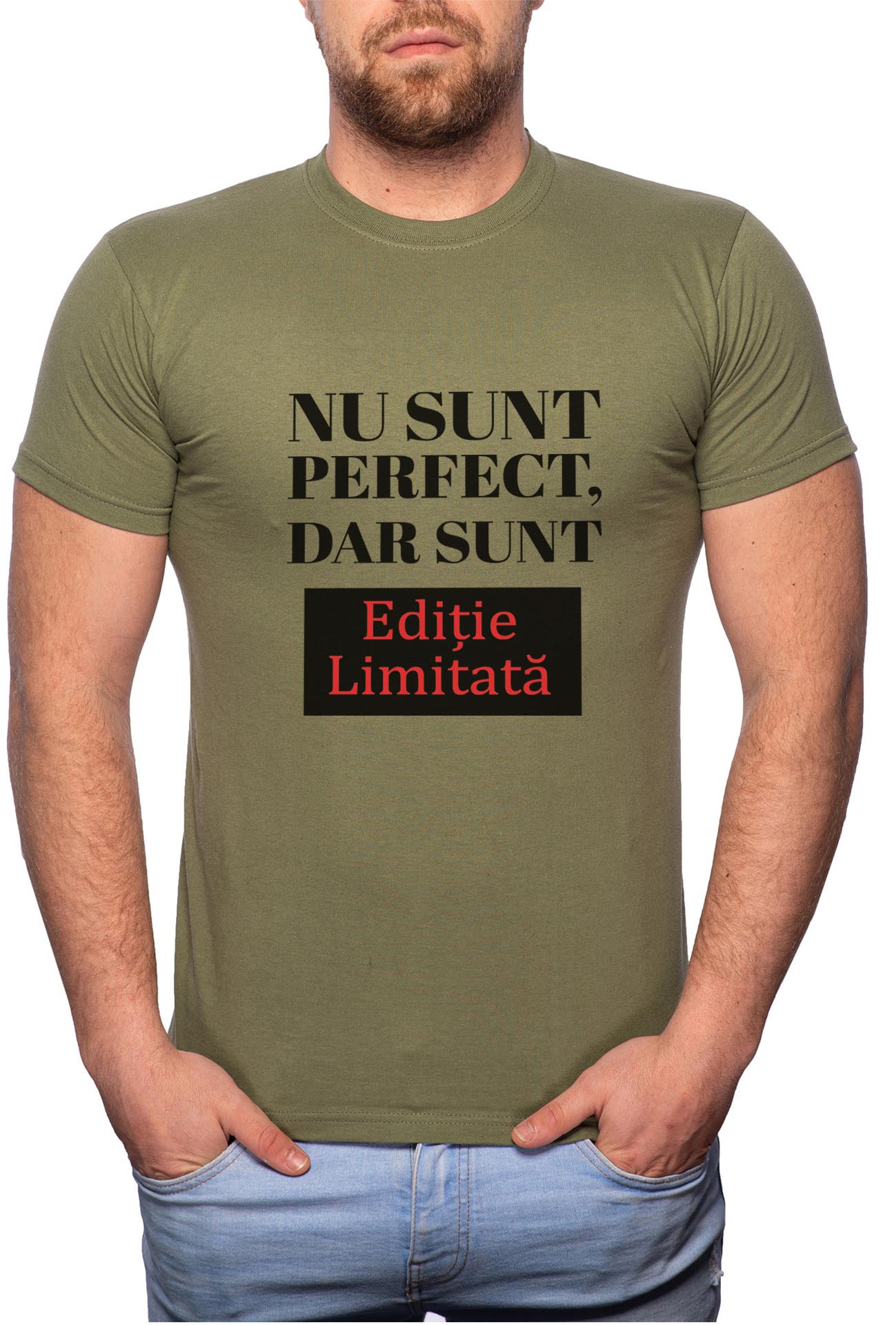 Tricou barbati, Editie Limitata, 100% Bumbac, GM62, Verde militar