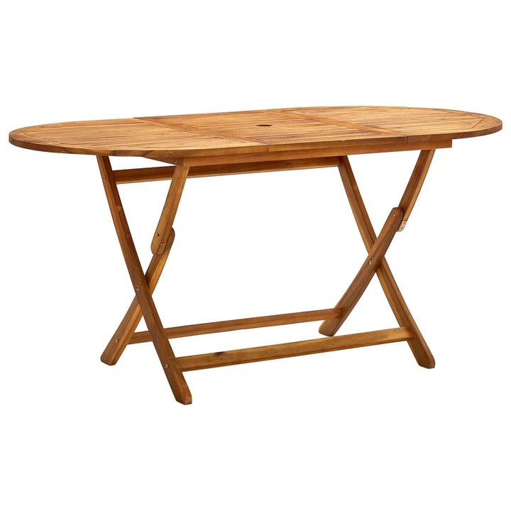 vidaXL tömör akácfa összecsukható kerti asztal 160 x 85 x 75 cm 313324