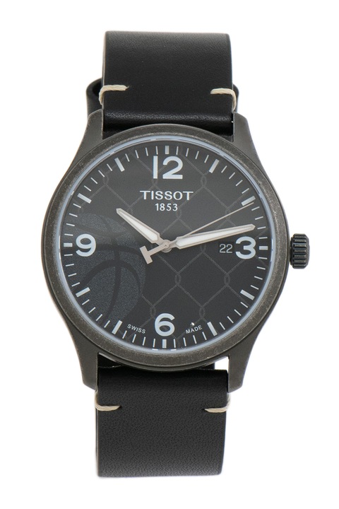 Tissot, Овален аналогов часовник със сменяеми каишки, Черен