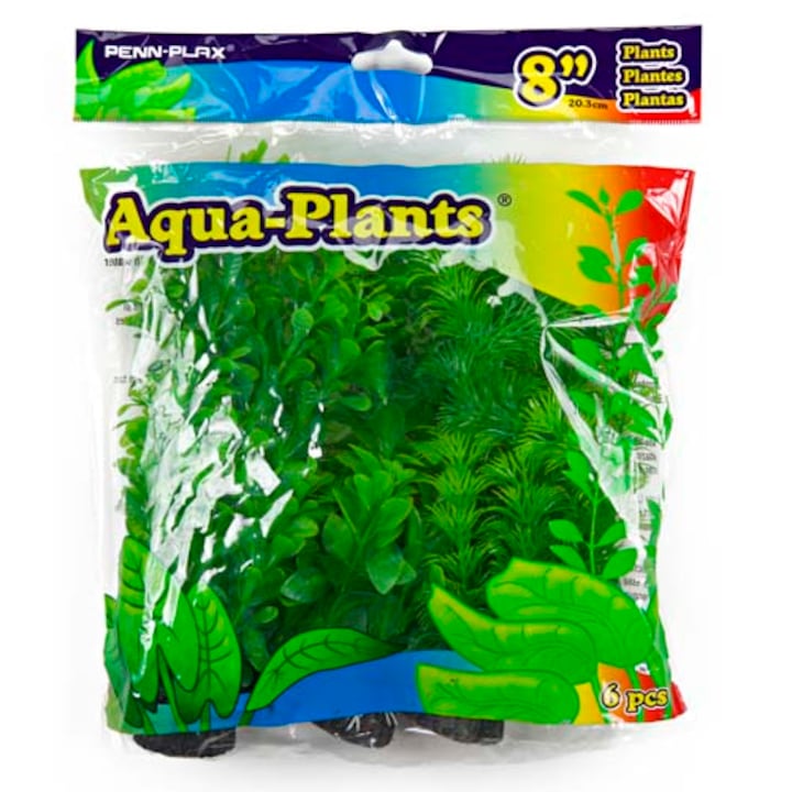 Penn Plax Műnövény 20,3cm szett 6db három fajta zöld növény kettesével