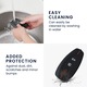 Husa cheie auto Kwmobile pentru Ford Fiesta IV, Focus III, Galaxy, Fusion, anti-alunecare, TPU, negru, rosu