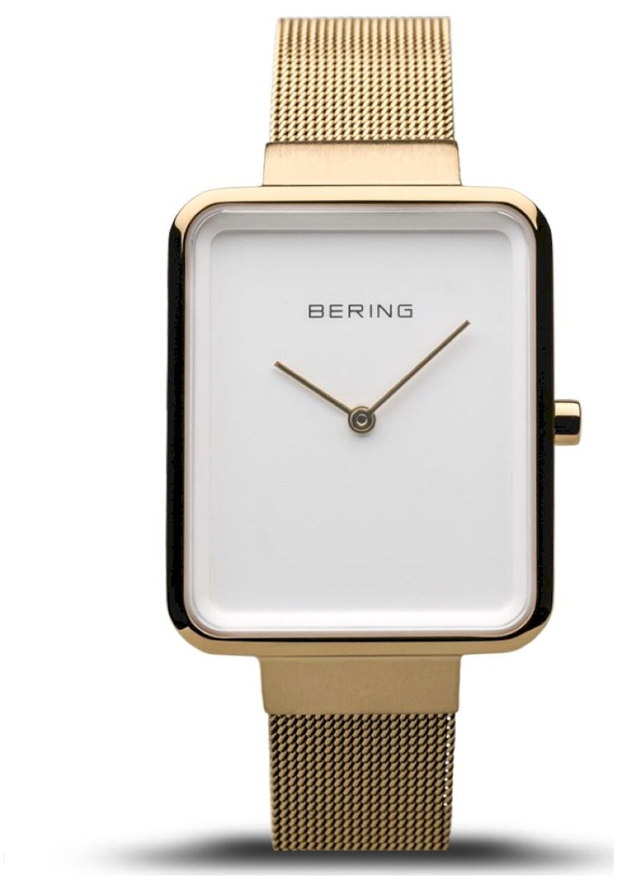 Ceas analogic, Bering, 14528-334, Quartz, 3 ATM, Auriu/Alb