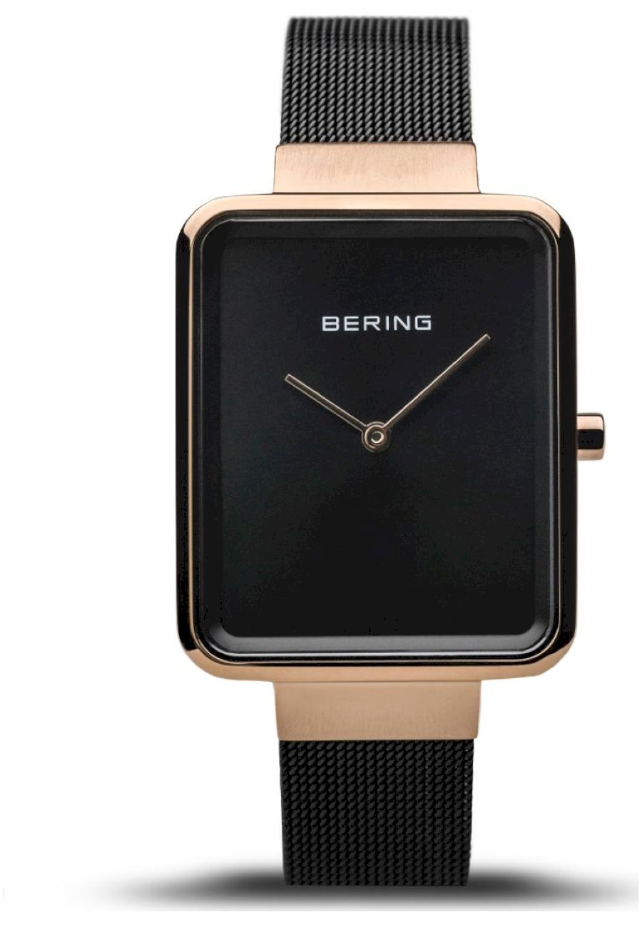 Ceas analogic, Bering, 14528-166, Quartz, 3 ATM, Auriu/Negru