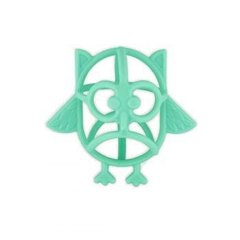 Jucarie bebelusi din silicon Bo Jungle bufnita, albastra Jucarie bebelusi din silicon Bo Jungle bufnita, albastra