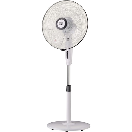 Ventilator cu picior Star-Light FBWB-60W, 60W, 40 cm diametru, 3 trepte, miscare oscilatorie, picior reglabil pe inaltime, talpa rotunda, Alb/Negru