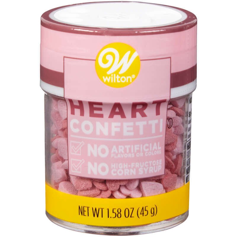 Confeti inimioare pentru decorare torturi, Wilton, 45 g