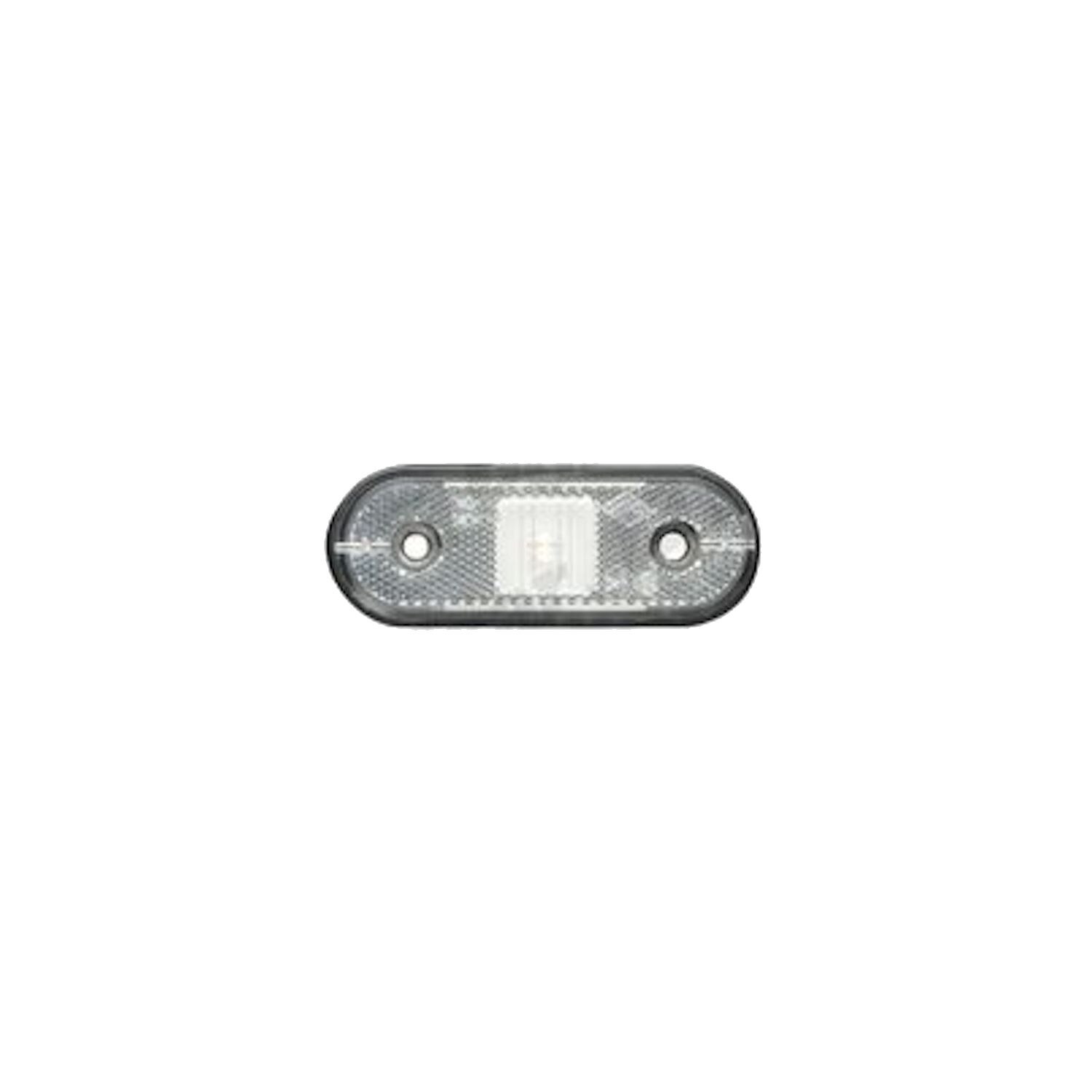 Lampa gabarit, cu LED, ovala, 12/24V, 120x67mm, alb
