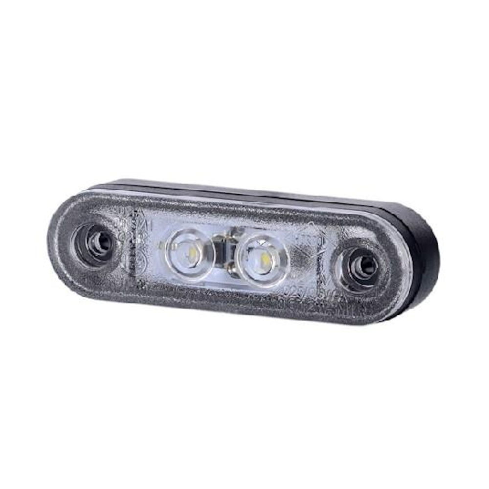 Lampa gabarit cu LED, ovala, 12/24V, 80x23mm, alb