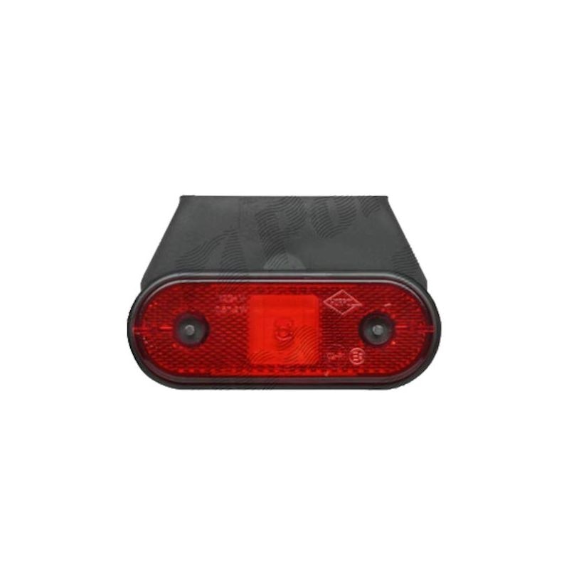 Lampa gabarit cu LED, ovala, cu suport fixare, 12/24V, 120x67mm, rosu