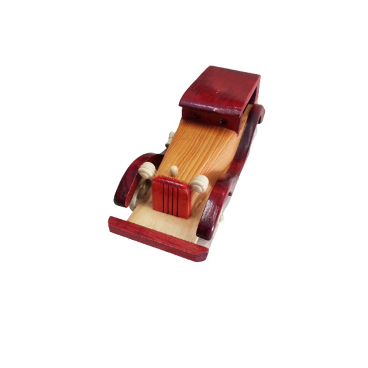 Ahelos autó, fa, piros, 23 cm