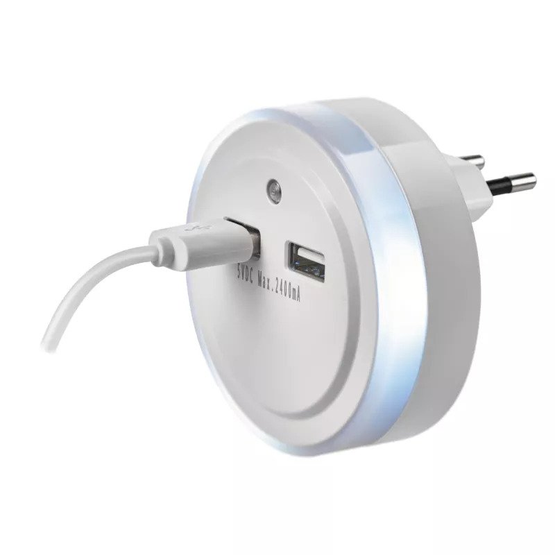 Lumina de noapte LED EMOS si 2 x USB