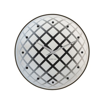 Ceas de perete, NeXtime, 43 cm, sticla, gri Ceas de perete, NeXtime, 43 cm, sticla, gri