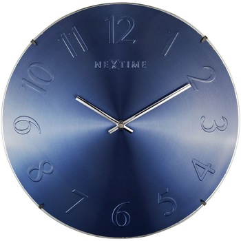 Ceas de perete, NeXtime, 30 cm, sticla, albastru Ceas de perete, NeXtime, 30 cm, sticla, albastru