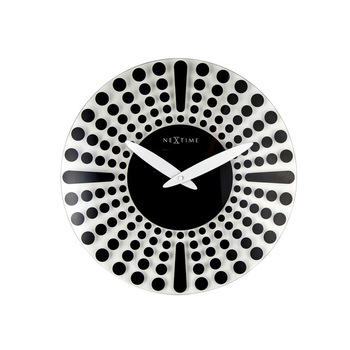 Ceas de perete, NeXtime, 43 cm, Negru/Alb, sticla Ceas de perete, NeXtime, 43 cm, Negru/Alb, sticla