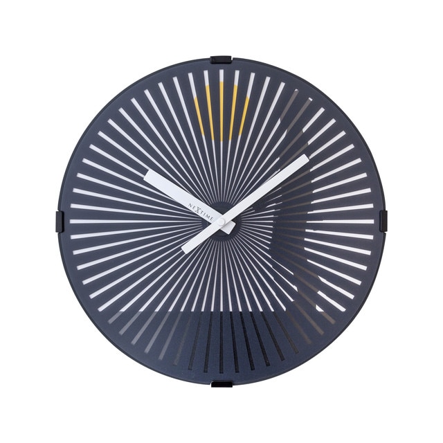 Ceas de perete, NeXtime, Walking Men, 30,5 cm, negru, plastic