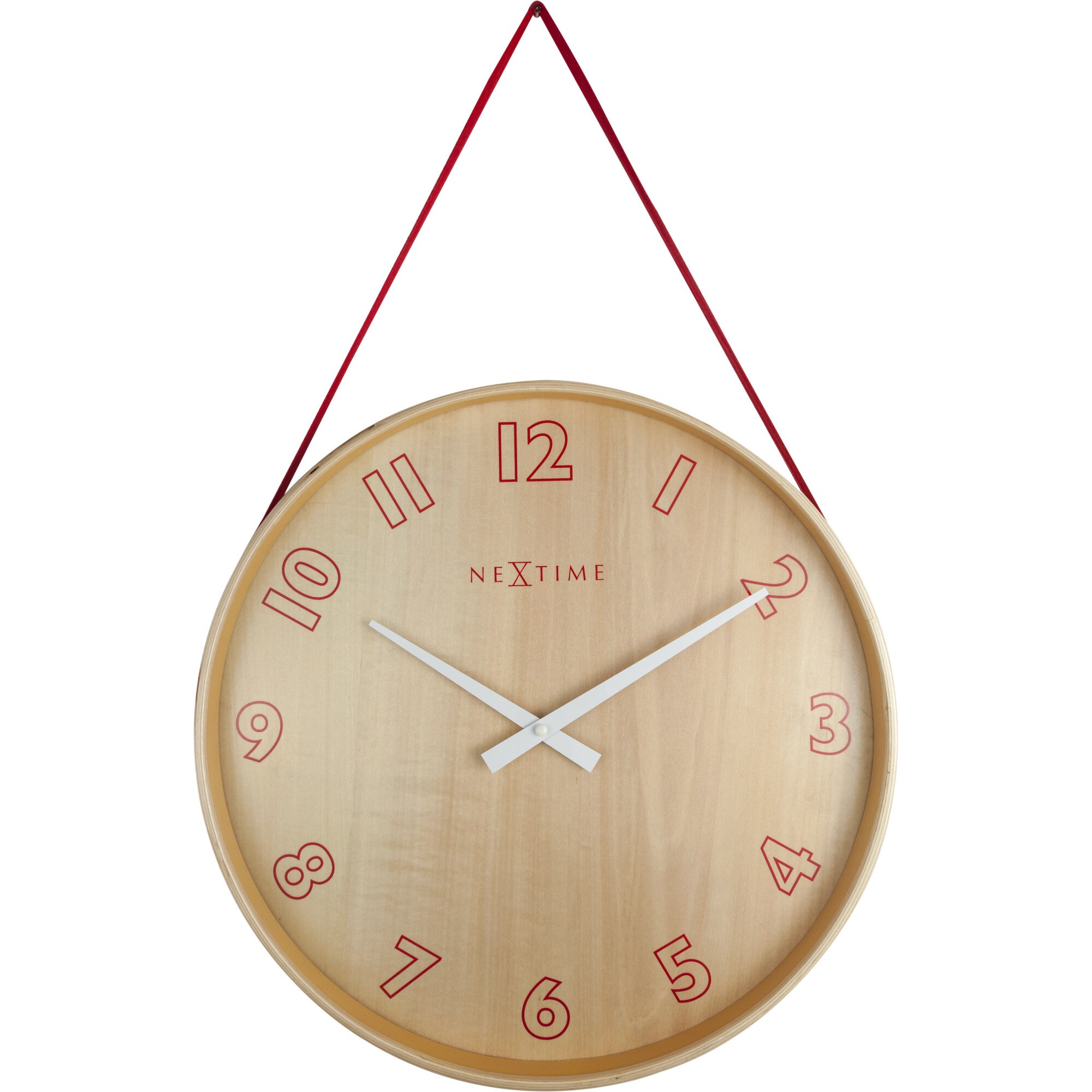 Ceas de perete, NeXtime 39 cm, plastic, 3d, galben