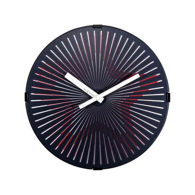 Ceas de perete, NeXtime, 30 cm, mov, lemn