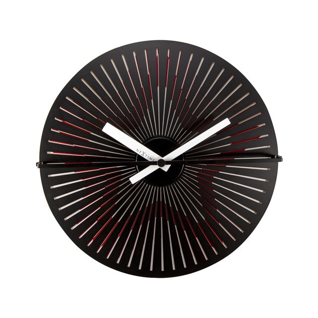 Ceas de perete, NeXtime, Star, 30 cm, lemn, Negru