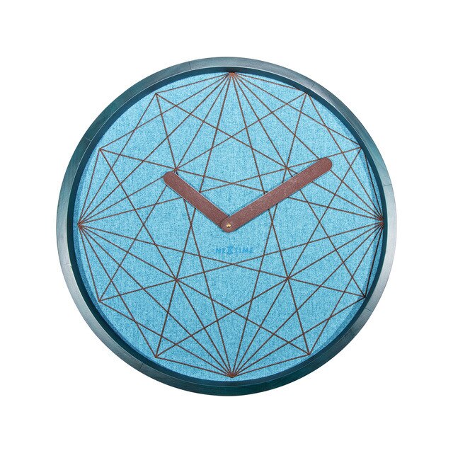 Ceas de perete, NeXtime, 50 cm, albastru, plastic