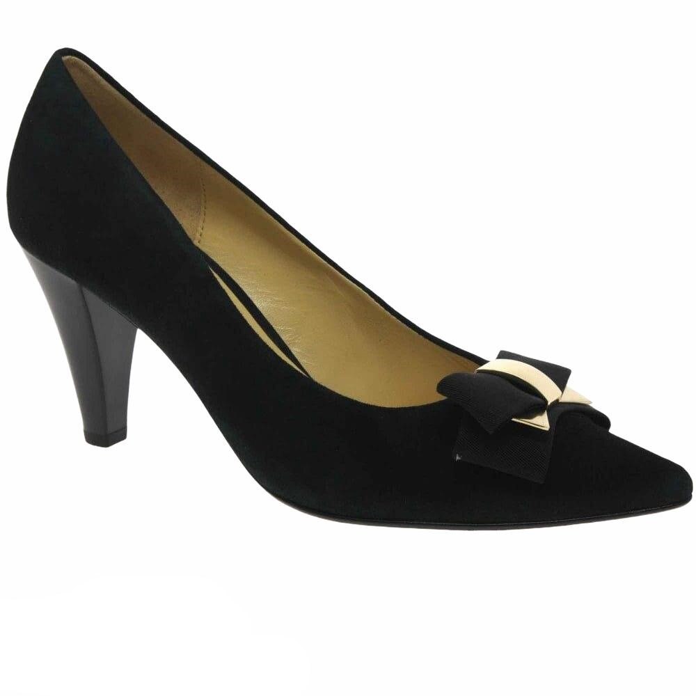 Pantofi eleganti dama din piele de caprioara Pavlova, Gabor, Negru, 36,5 Eu