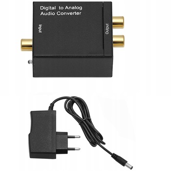 Convertor/Adaptor audio digital la analog, Zola®, 2 conectorii RCA ,iesire optica Toslink Convertor/Adaptor audio digital la analog, Zola®, 2 conectorii RCA ,iesire optica Toslink