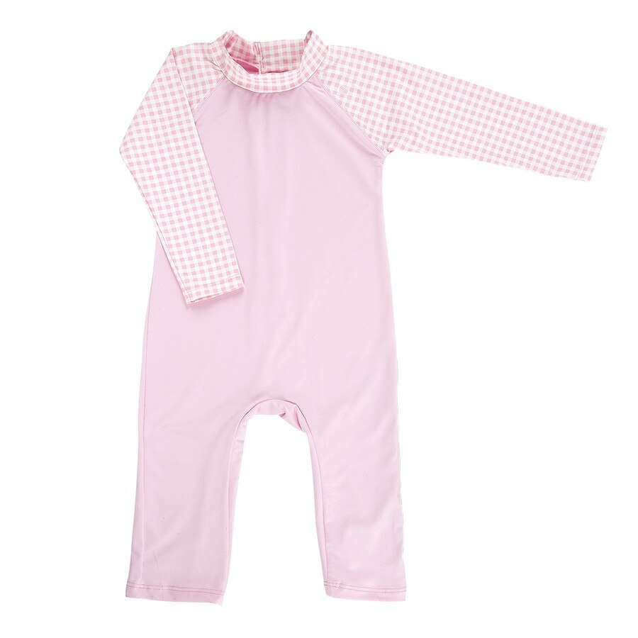 Costum cu protectie UV, Archimede, Julie Rose, culoare Roz , 18-24 luni