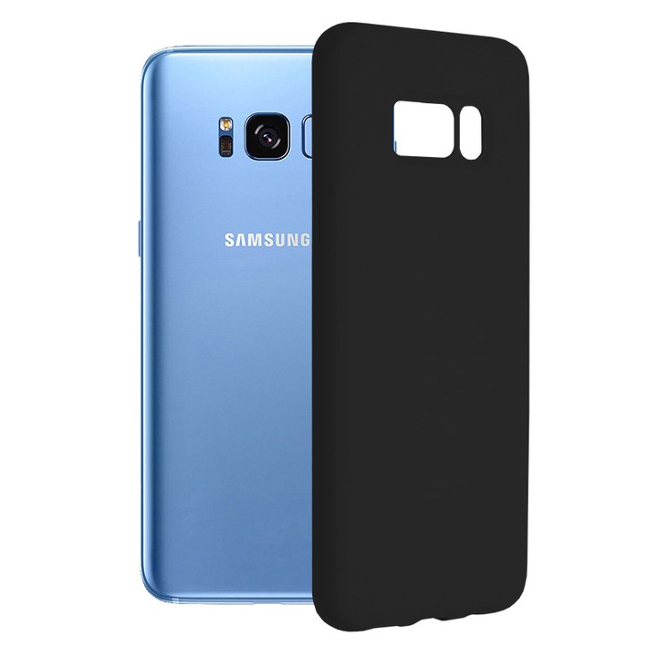 Кейс за Samsung Galaxy S8 Plus, Techsuit Soft Edge Silicone, черен