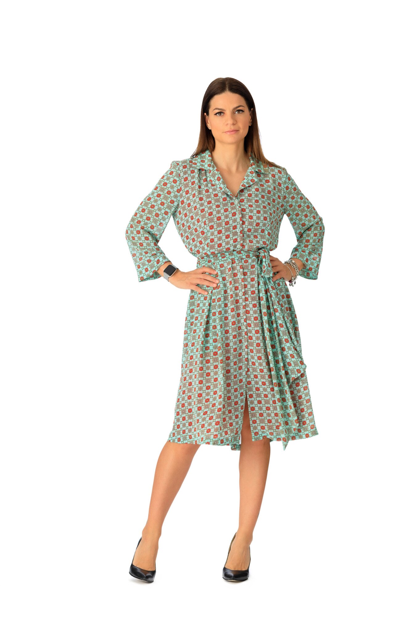 Rochie midi, Giorgal, Georgi, din triplu voal