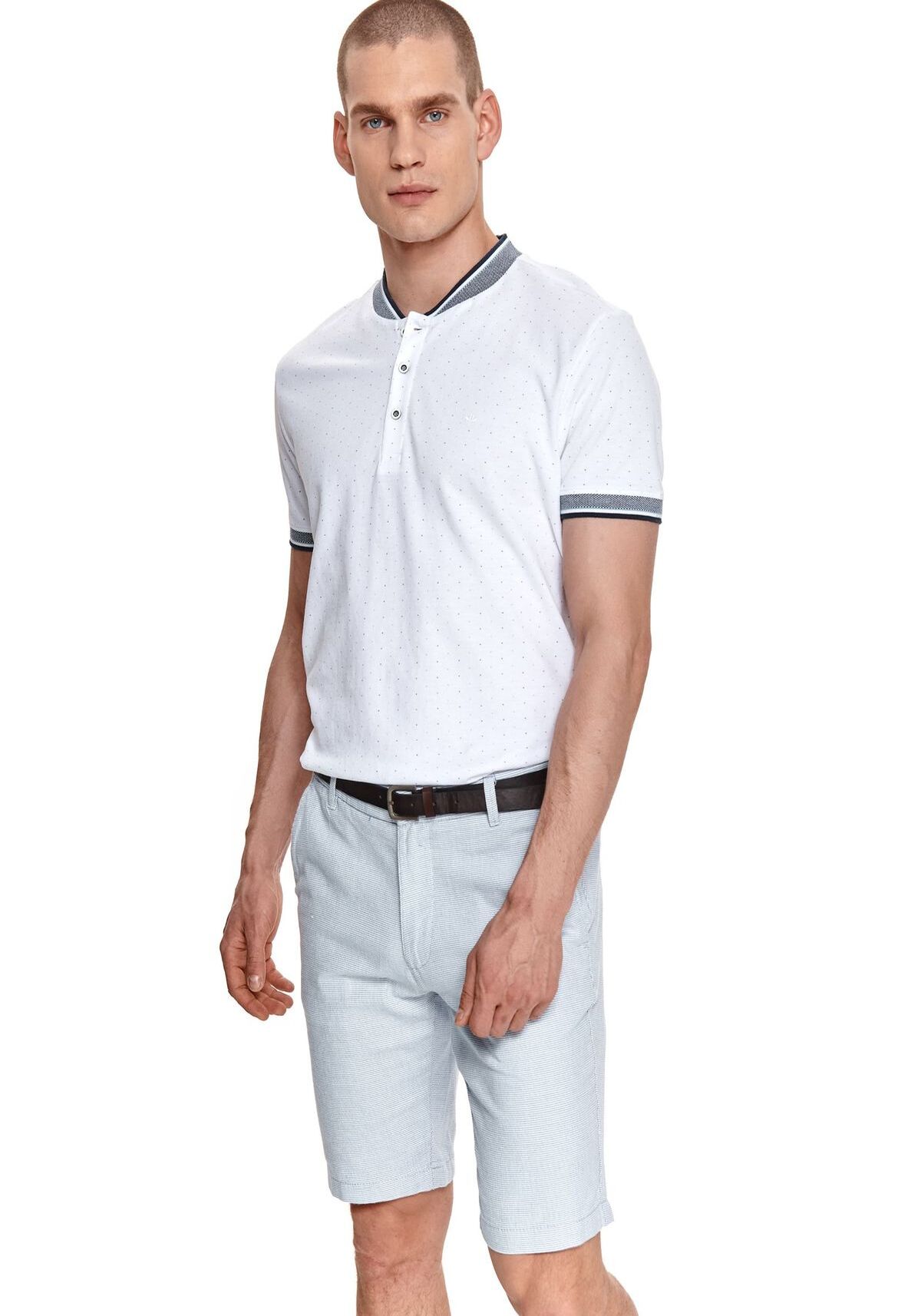 Tricou polo pentru barbati, TOP SECRET, SKP0556, Alb