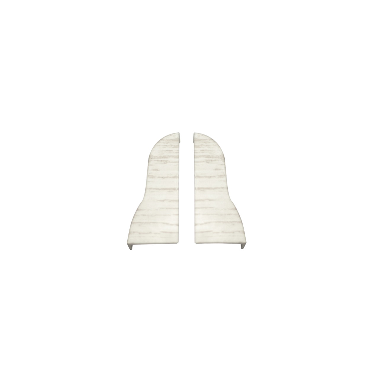 Set terminatie stanga/dreapta pentru plinta PVC VKP, 53x15 mm, alb