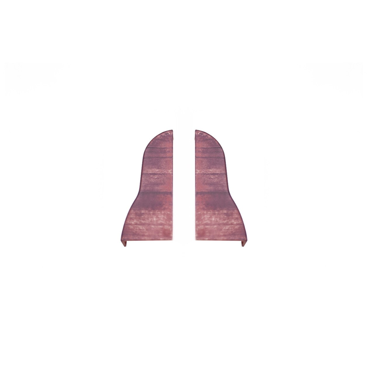 Set terminatie stanga/dreapta pentru plinta PVC VKP, 53x15 mm, nuc