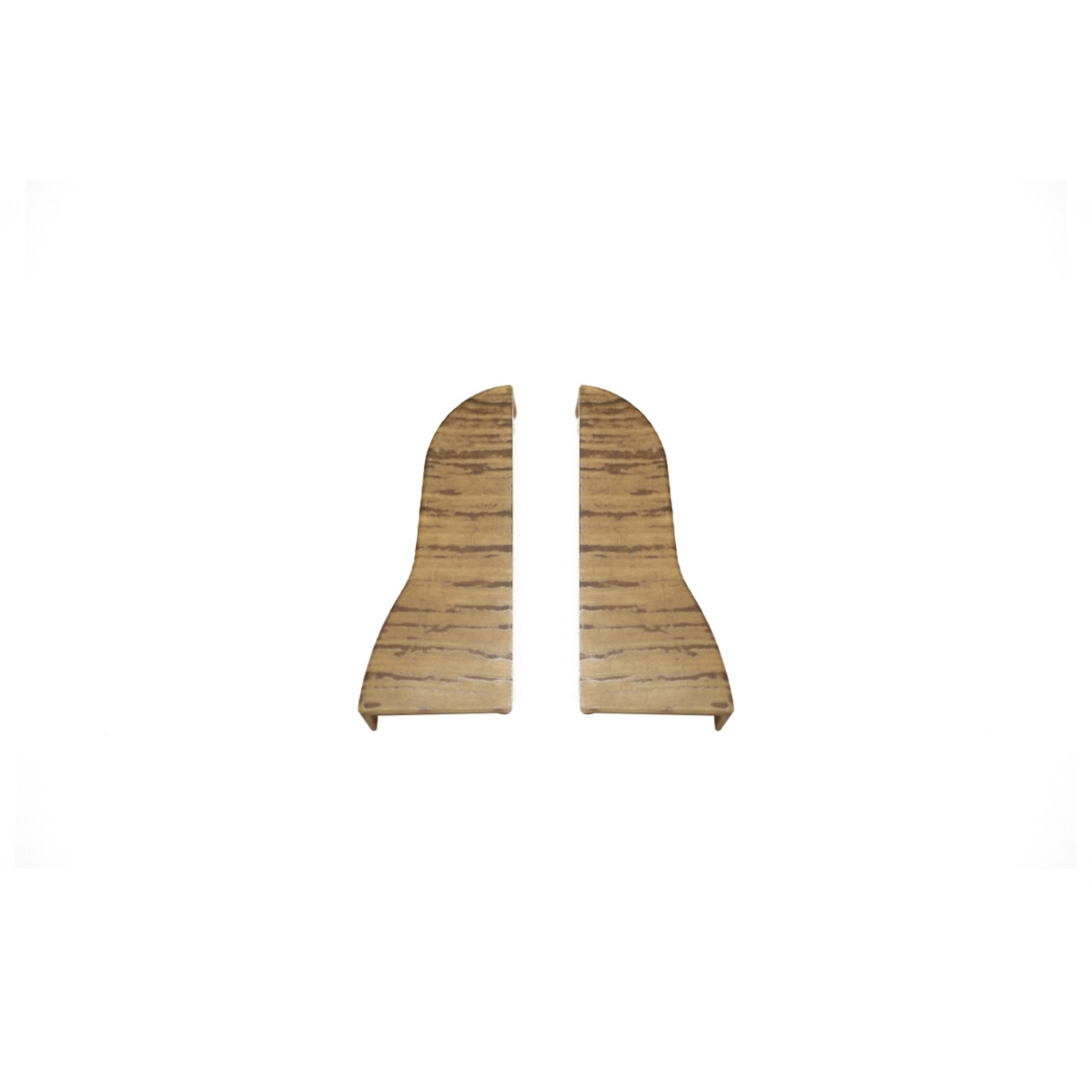 Set terminatie stanga/dreapta pentru plinta PVC VKP, 53x15 mm, stejar bora