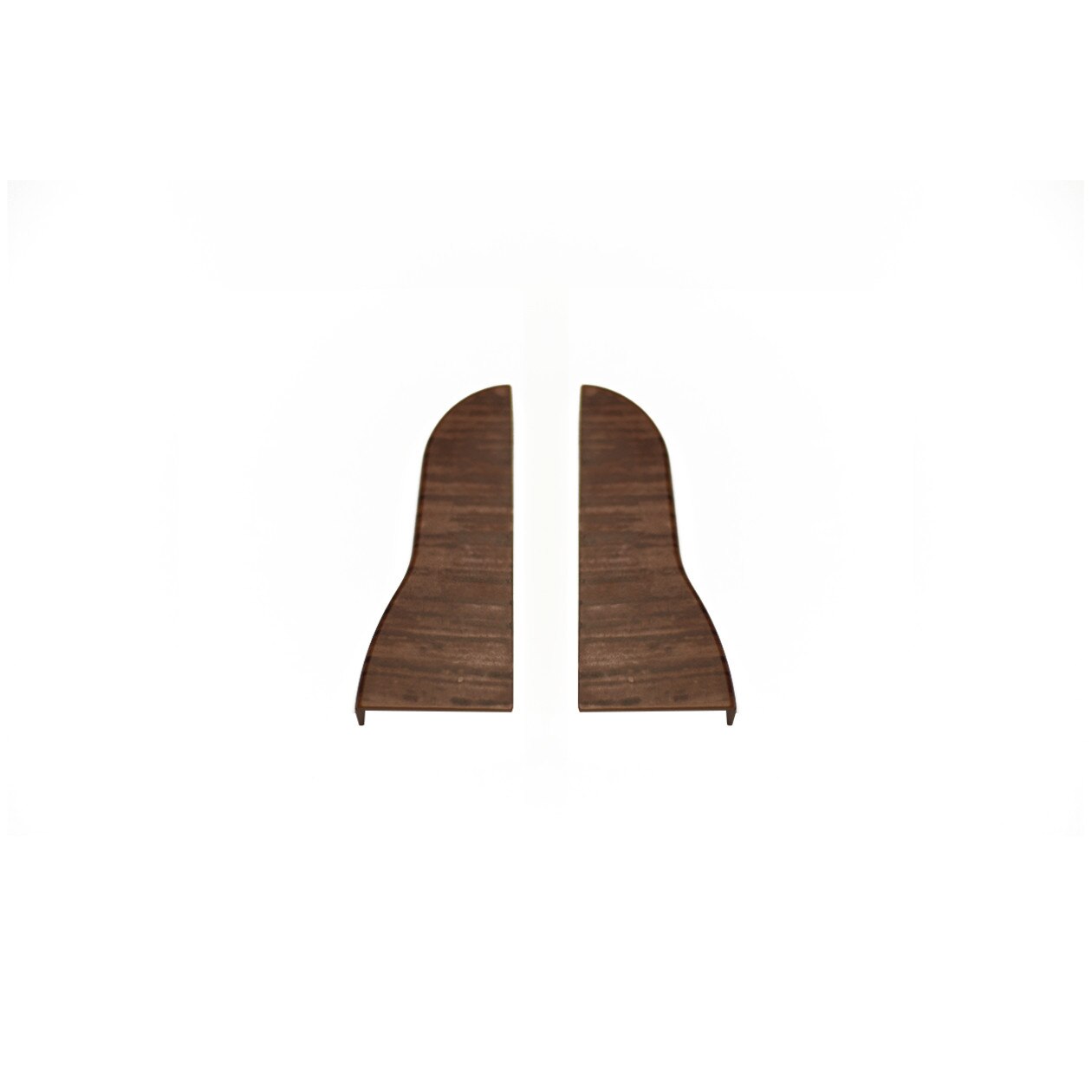 Set terminatie stanga/dreapta pentru plinta PVC VKP, 53x15 mm, wenge