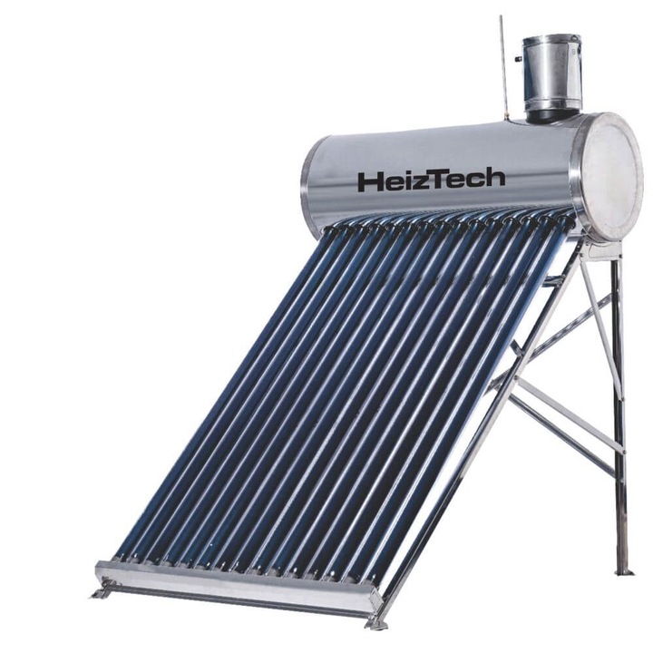 Panou solar cu 15 tuburi vidate pentru preparare apa calda menajera cu rezervor otel inoxidabil nepresurizat 150 litri HeizTech