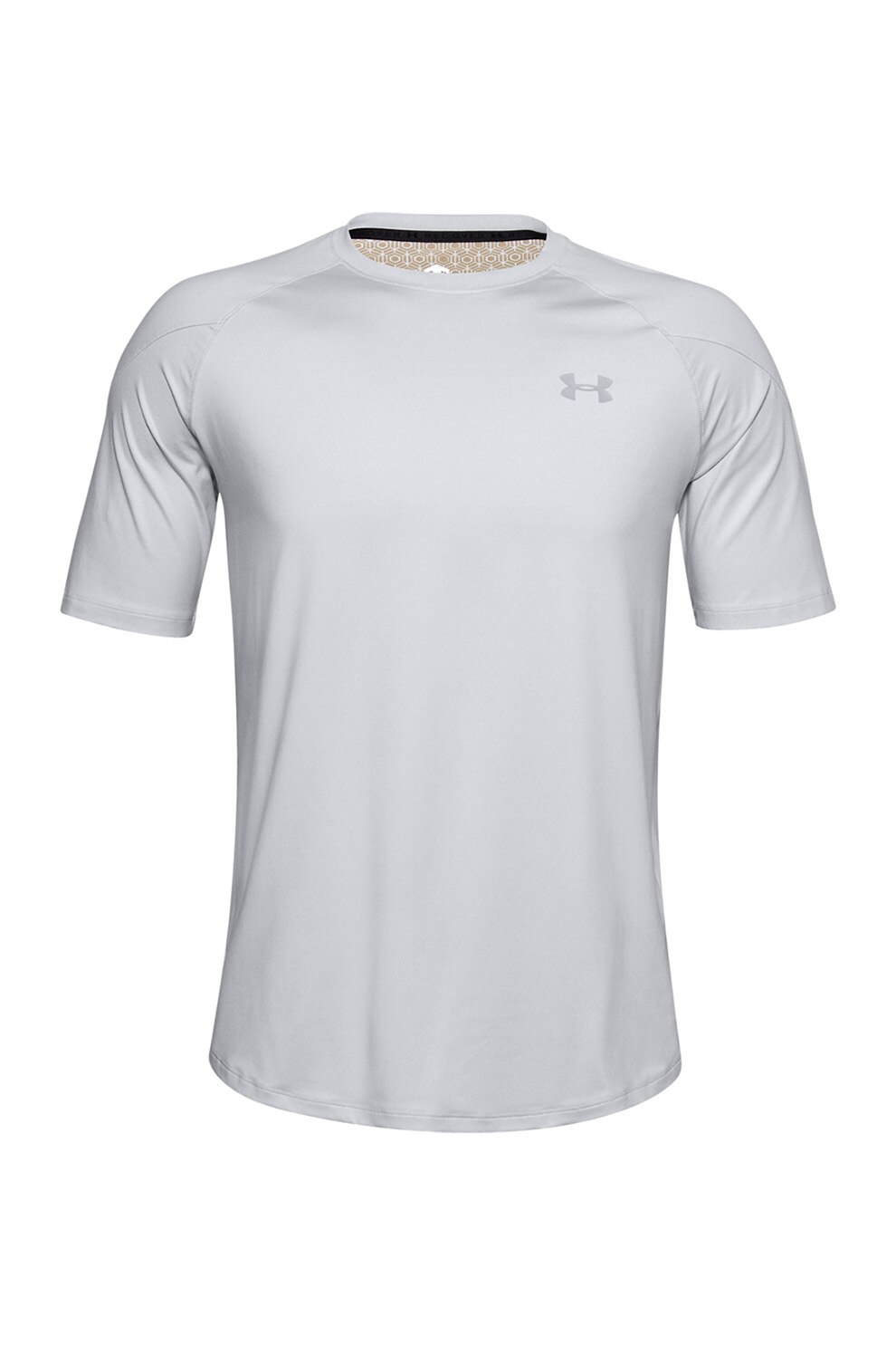 Under Armour, Tricou cu maneci ragan, pentru fitness Recover™, Gri deschis