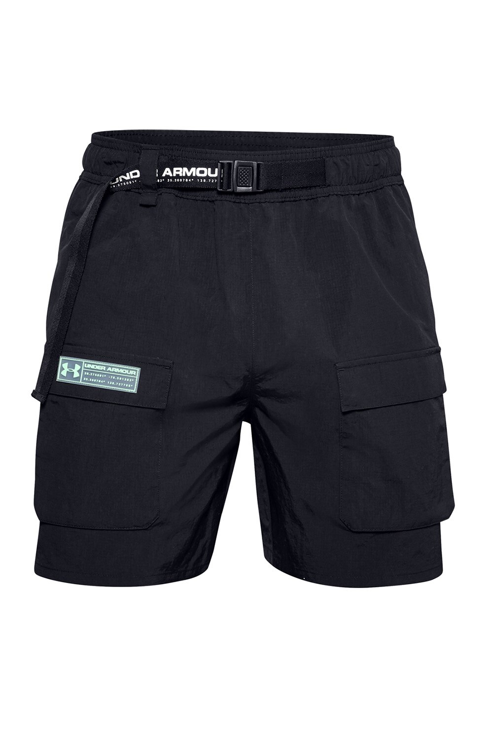 Under Armour, Bermude cargo cu o curea STM 2.1, Negru, S