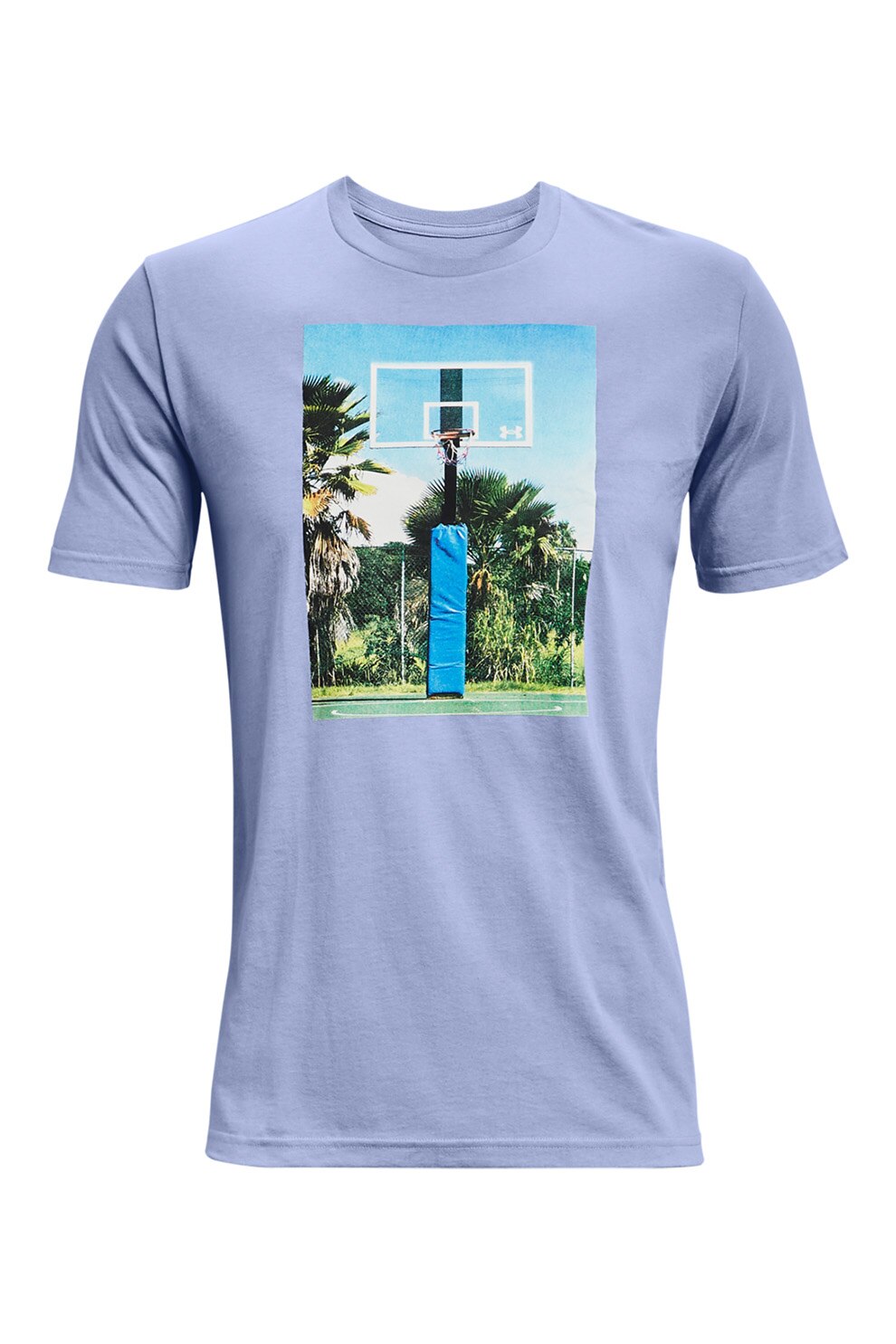Under Armour, Tricou pentru baschet Hoops Summer Daze, Lila prafuit/Verde