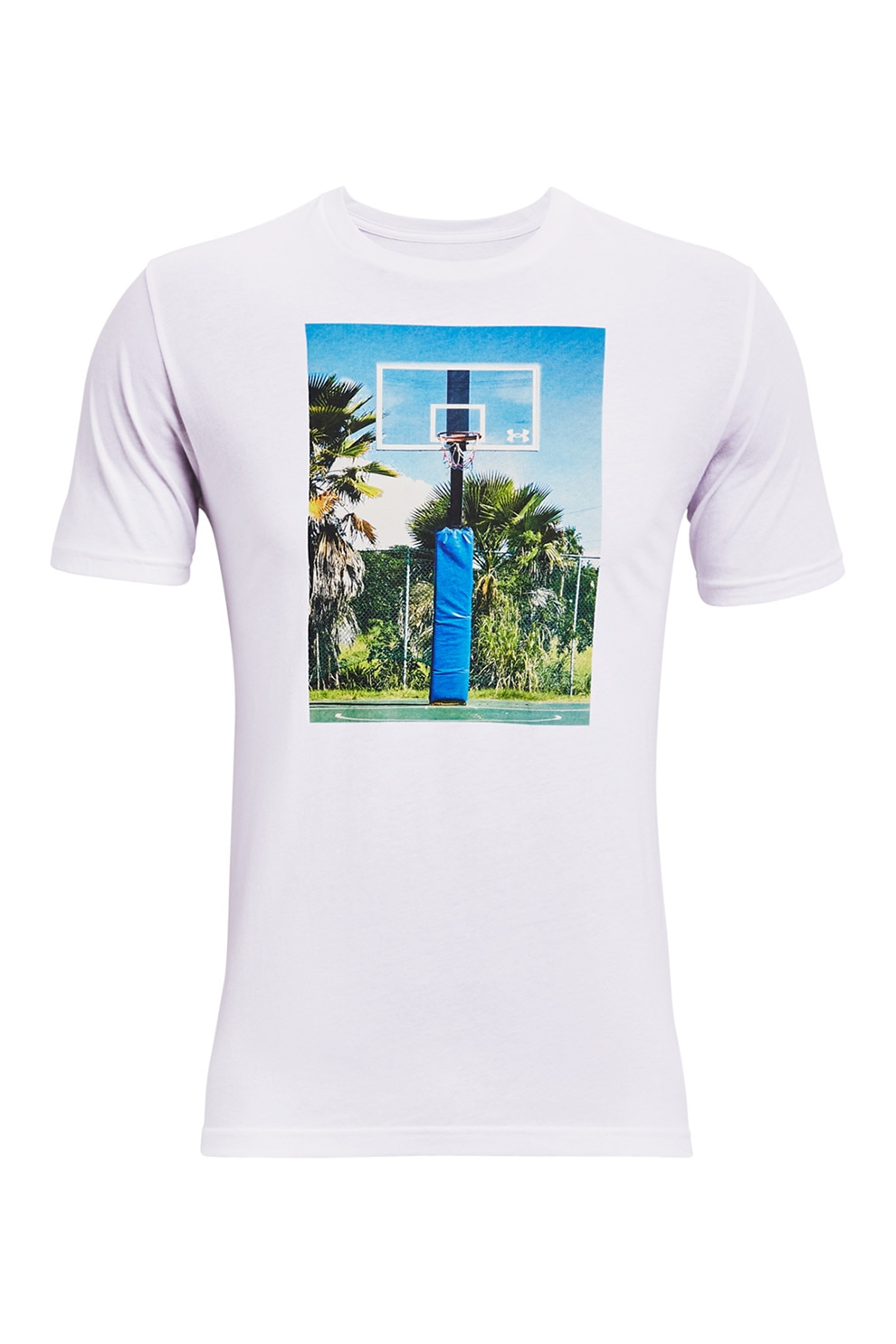 Under Armour, Tricou pentru baschet Hoops Summer Daze, Alb