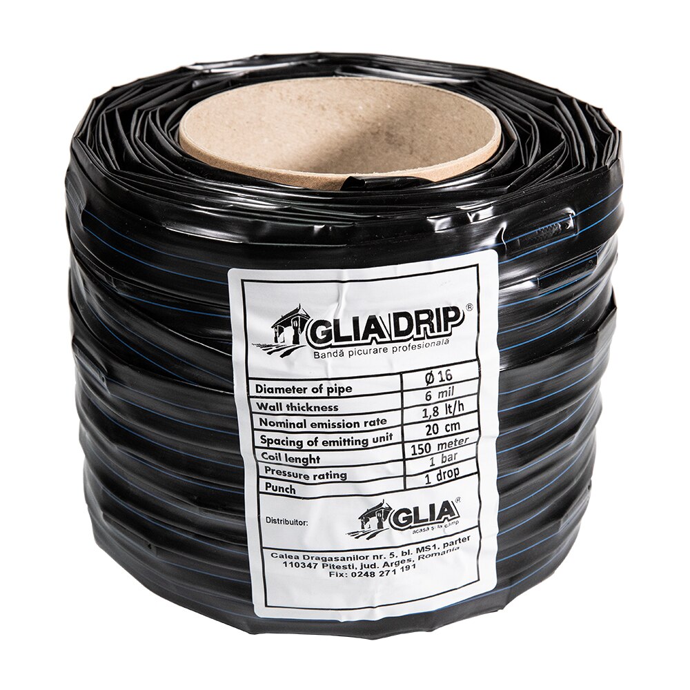 Banda de picurare 6mil, 20cm, 1.8l/h, 150ml