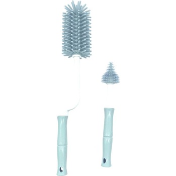 Set 2 perii silicon Bo Jungle pentru curatare biberoane, albastre Set 2 perii silicon Bo Jungle pentru curatare biberoane, albastre