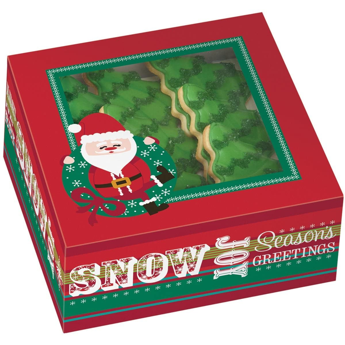 Set cutii pentru ambalare pentru craciun, Wilton, 3 bucati, 8 x 16 x 16 cm