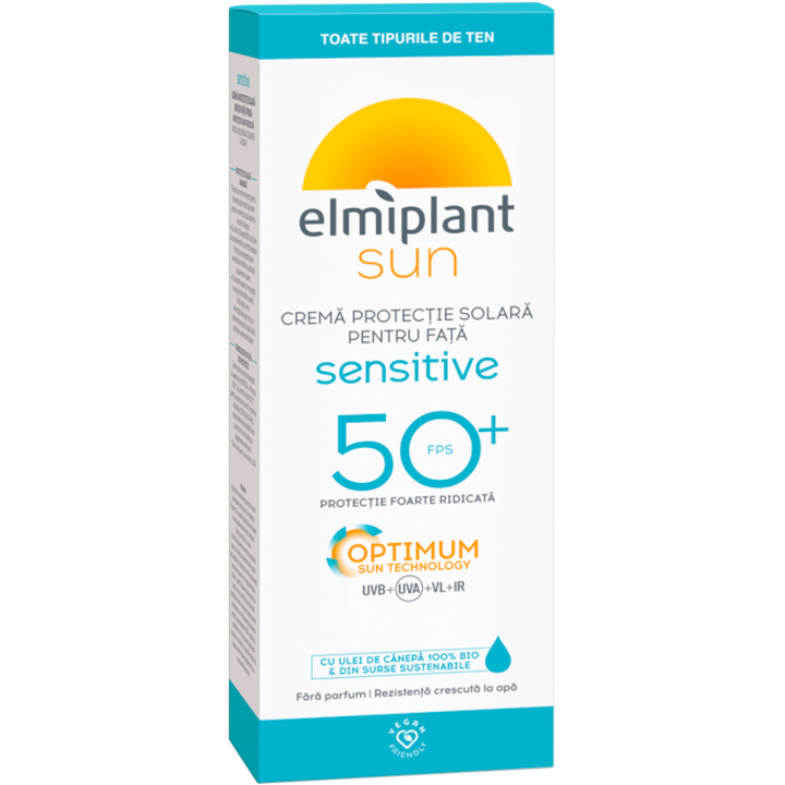 Crema pentru fata Elmiplant Sensitive SPF 50, 50 ml