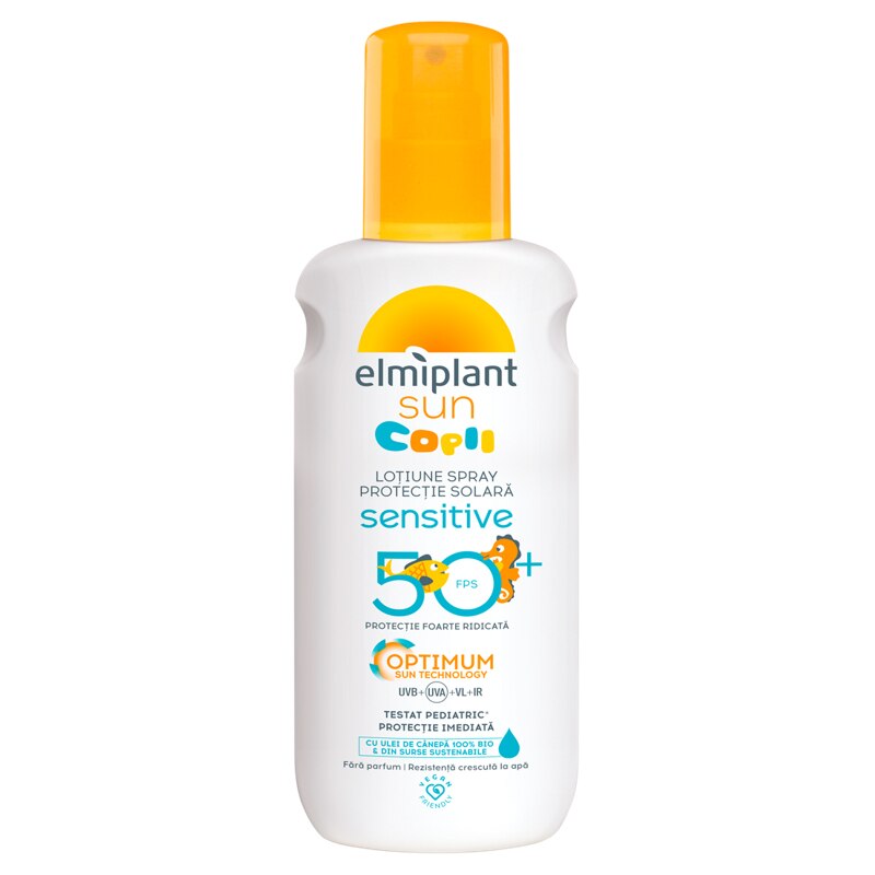 Spray cu protectie solara Elmiplant Sun Kids Sensitive SPF 50, pentru copii, 200 ml