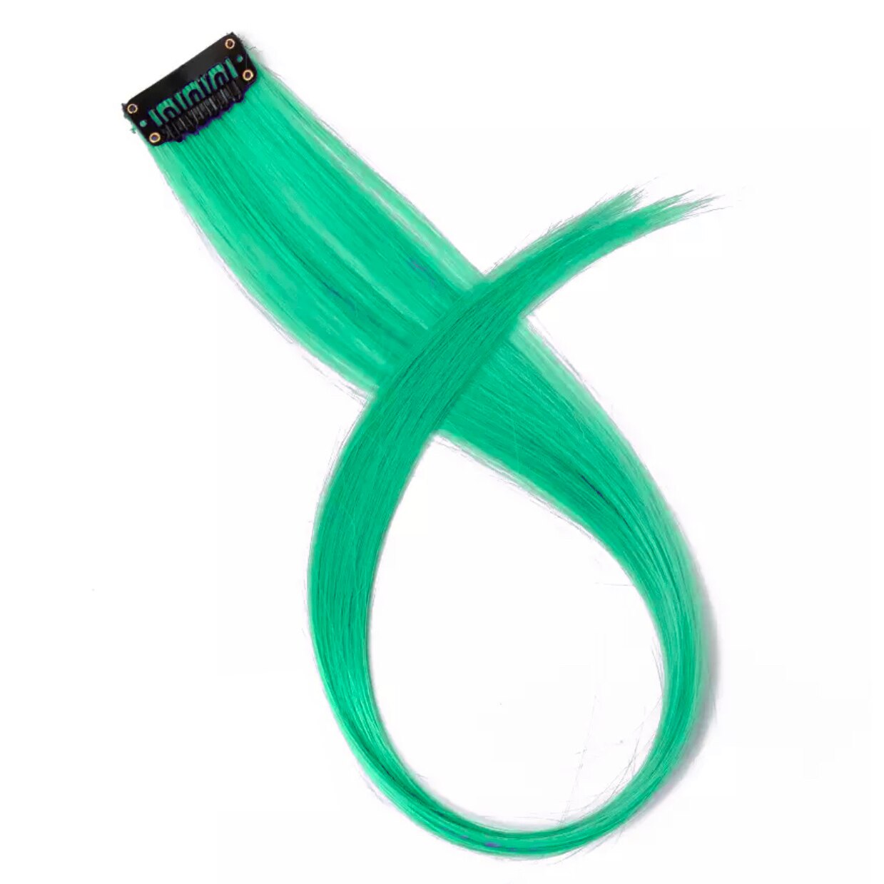 Extensie Clips Mesa colorata din par, Verde, 55cm