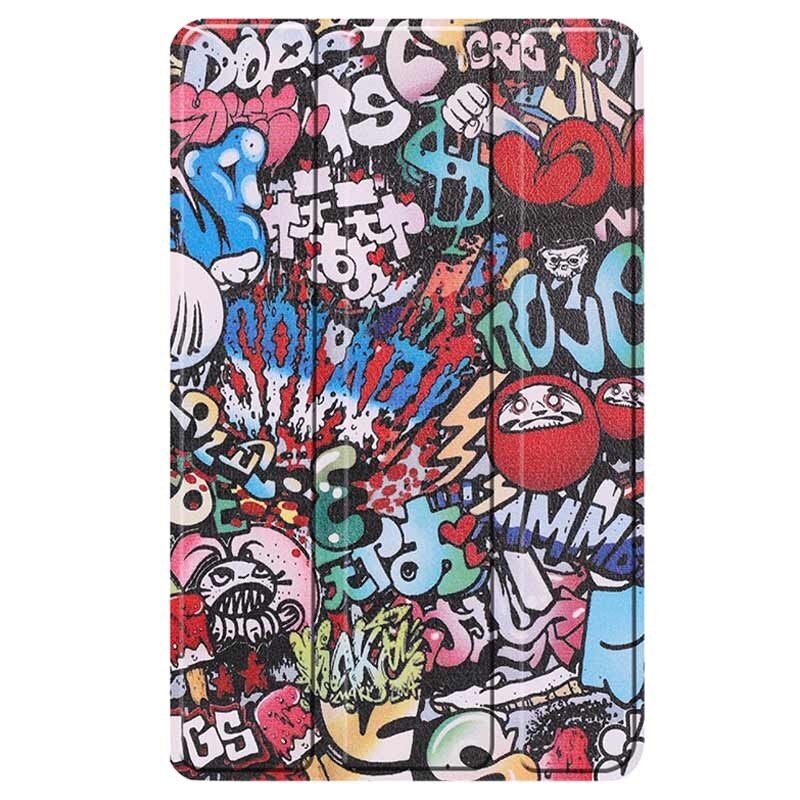 Husa tip carte pentru tableta Samsung Galaxy Tab A7 10.4 inch 2020 T500/T505 piele ecologica, model graffiti, multicolor, BBL2228